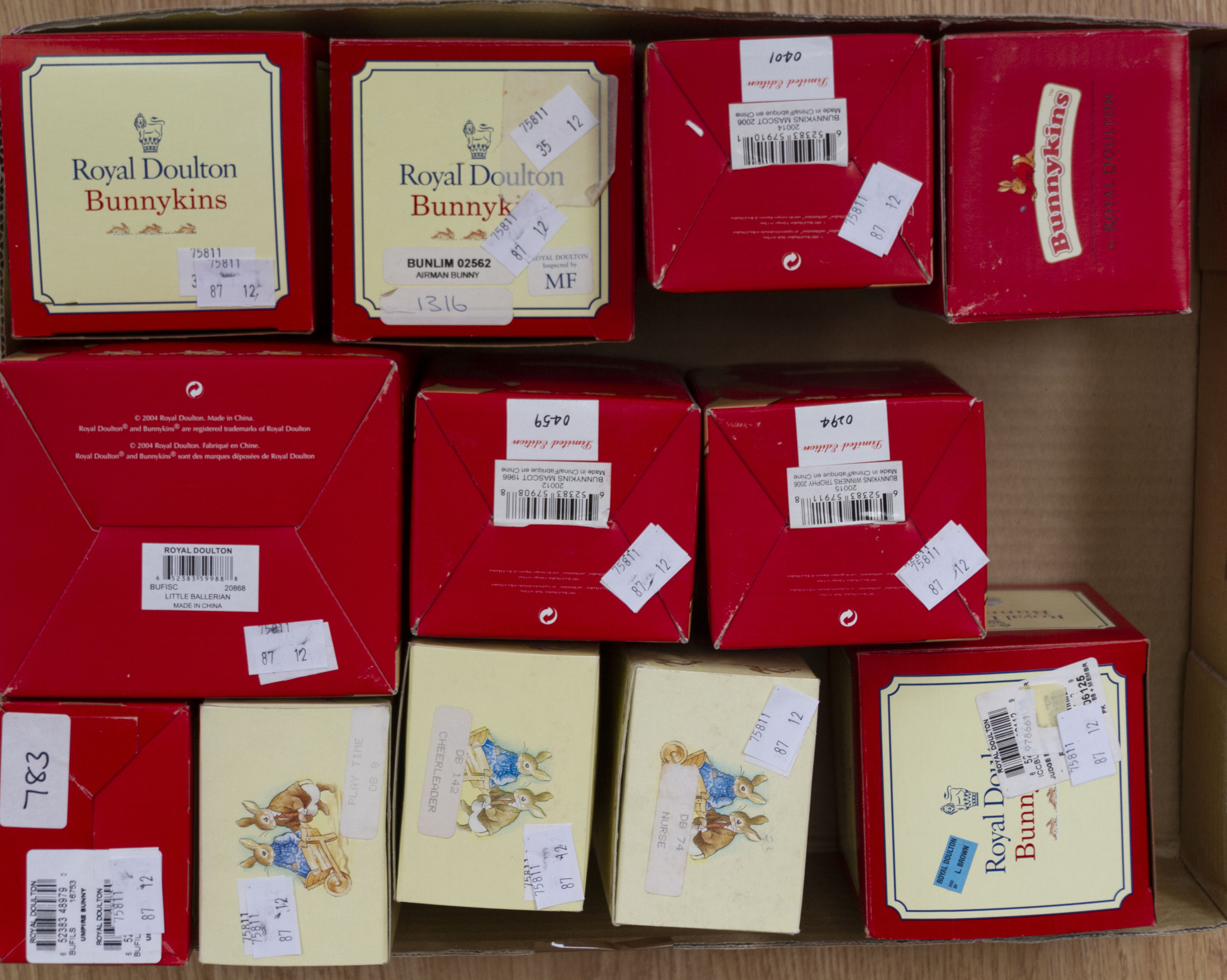 Royal Doulton Bunnykins 12 boxed to include Winners Trophy 1966, Winners Trophy 2006, Mascot 1966, - Image 2 of 2