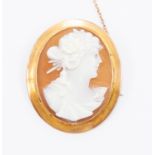 Victorian 9ct gold set Cameo brooch (1)