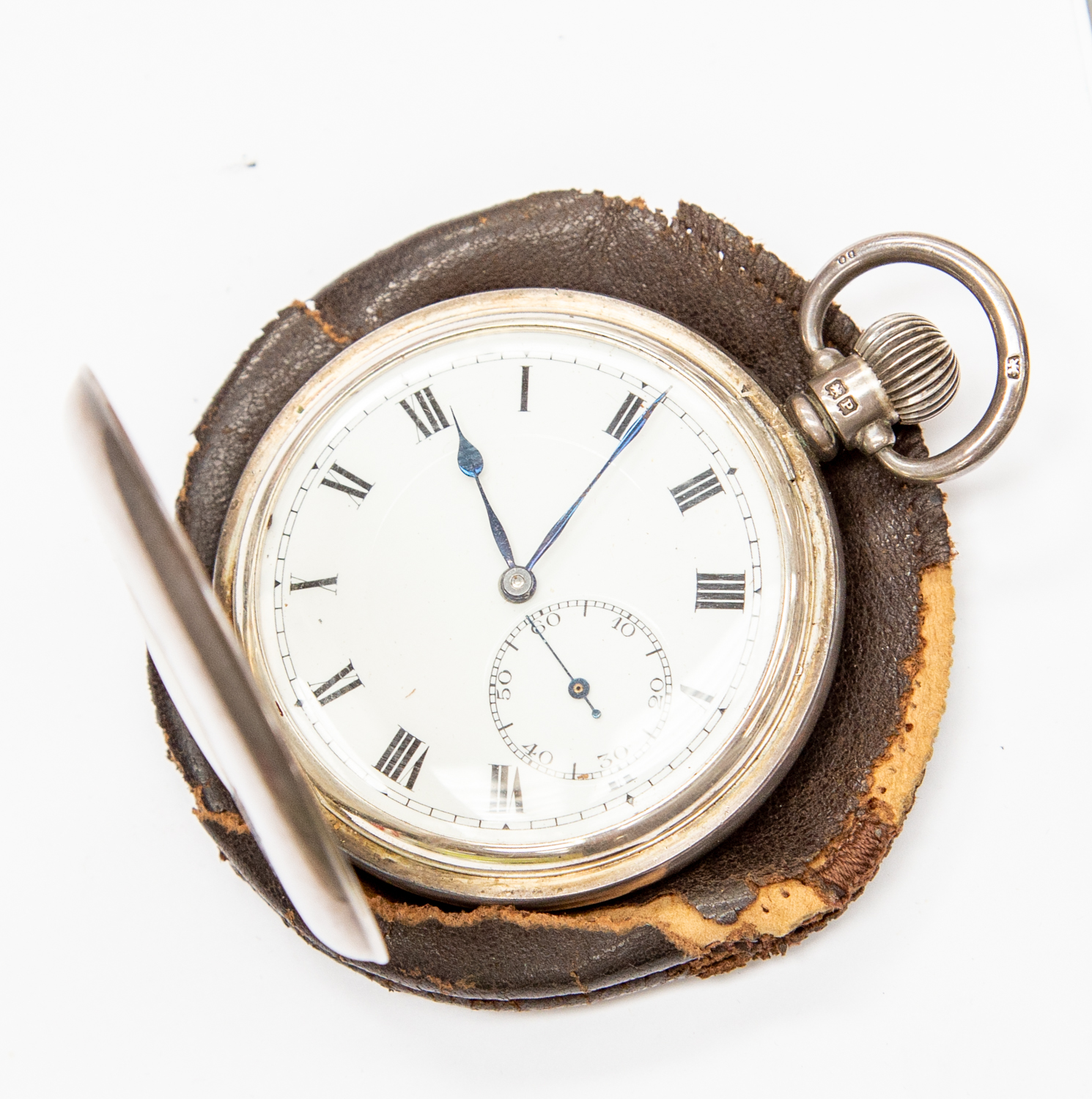 A silver hallmarked Hunter pocket watch, Birmingham,