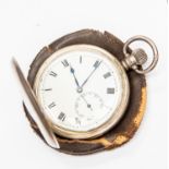 A silver hallmarked Hunter pocket watch, Birmingham,