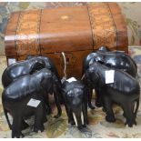 Inlaid wooden Victorian box,