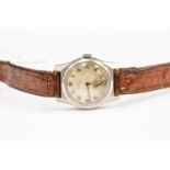 An Omega gentleman's wristwatch, circa 1930's/1940's, with original leather strap, subsidiary dial,