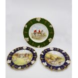 Two Royal Crown Derby painting plates by J Price: one of Monsal Dale, Derbyshire,