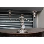 Silver plate candelabra, stamped to base; Silver on Copper,