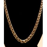 A Danish 14k gold graduating fancy link necklace, approx 46cm long, stamped 585,