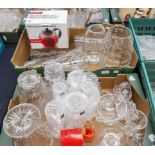 Assorted glass wear to include vases, glasses, paperweights,
