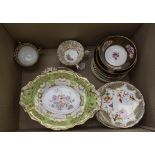 A collection of 19th Century tea and dessert wares