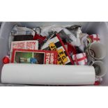 One box of assorted football memorabilia, to include pennants,