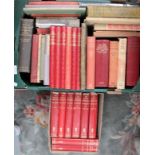 A collection of vintage books including motoring interest; cricket; cookery; poetry;