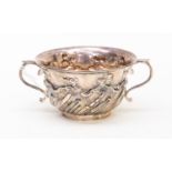 A late Victorian silver-gilt two-handled bowl,