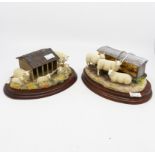 Four Border Fine Arts figurines; Summer Shade, Autumn Hay, Winter Shelter, Spring Cover,