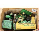 ERTL John Deere four wheel drive tractor and chuck wagon, both boxed, plus another tractor,