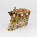 A Royal Crown Derby Old Imari Caravan paperweight, with gilt stopper, red stamp to underside,