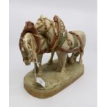 Royal Dux horse figure group