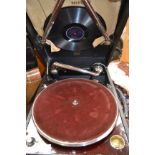 A picnic gramophone, reconditioned,
