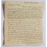Facsimile of a letter written by Lord Nelson on 29 January 1798, Bath,
