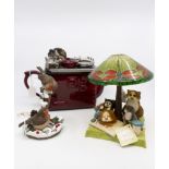 Various ceramic items to include; Border Fine Arts, Comic & Curious Cats, Bedtime Story,