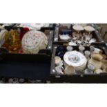 A collection of ceramics including Victorian tea sets, Aynsley trinket jars, collectors plates,