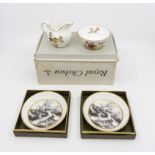 Royal Worcester pin trays, The Schooner,