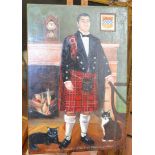 Oil on panel painting of Royal House of Scotland