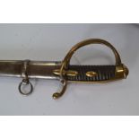 Replica French Light Cavalry Sabre. 85cm fullered single edged blade.