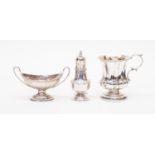 A William IV parcel-gilt campana-shaped plain silver mug, on circular foot, C-scroll handle, London,