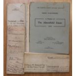 Collection of three 19th-century indentures, vellum and paper, concerning property in Stanshope,