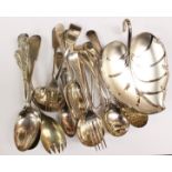 A quantity of plated ware to include ladles, spoon,