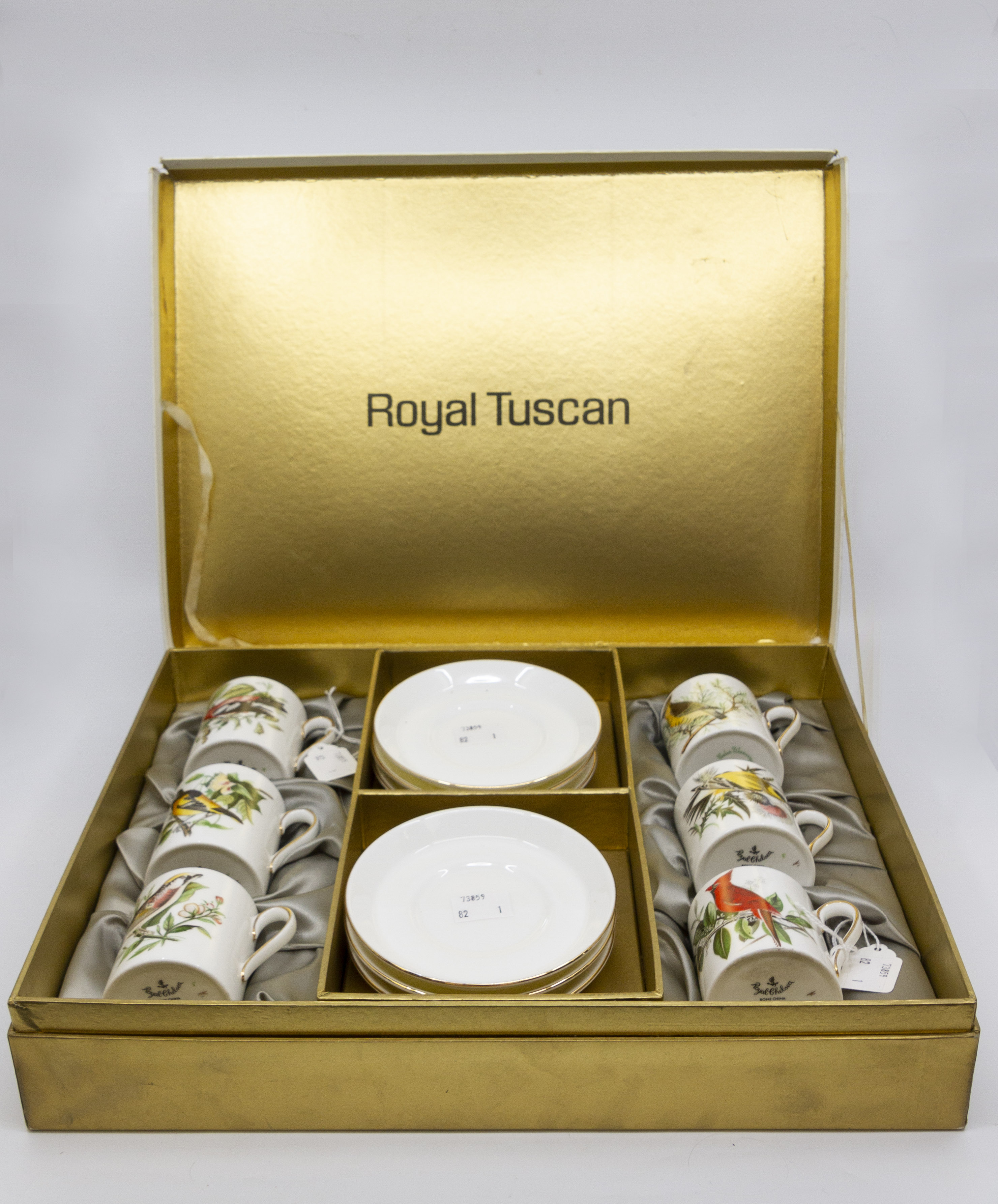 Royal Chelsea coffee set, Audubon Birds,