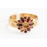 A 9ct gold stone set dress ring, size P1/2, total gross weight approx 4.
