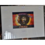 A limited edition 7/100 Chico print depicting Jimi Hendrix, for Wrangler, 1980's, advert,