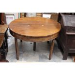 Pair of Georgian mahogany Demi Lune tables