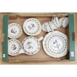Royal Worcester Bernina teaset to include; five cups, teapot,