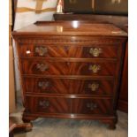 A George III style mahogany chest of drawers,