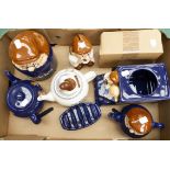 Tetley Tea teapots, money boxes, toast rack,