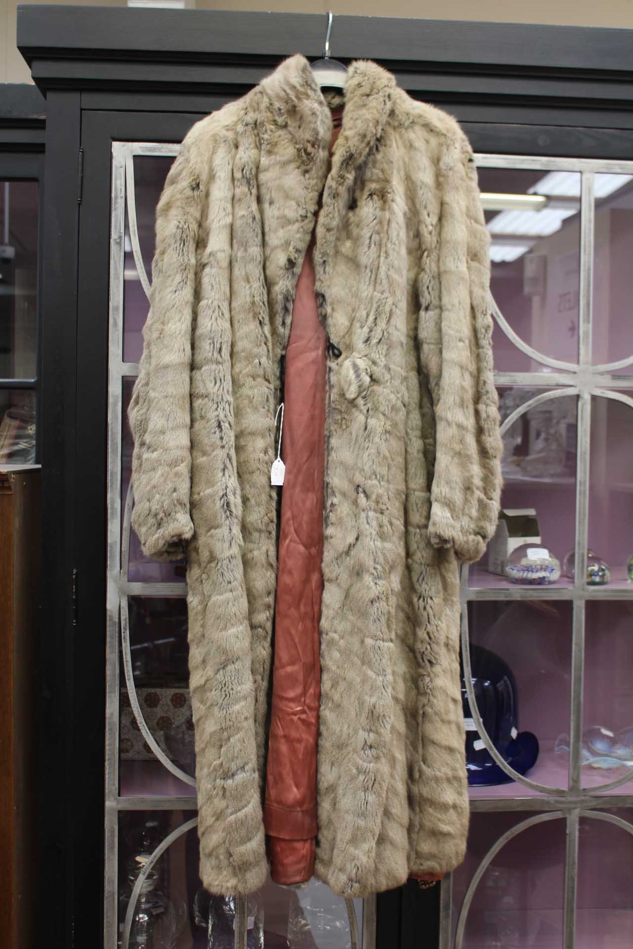 A 1930's grey squirrel cape, full length,