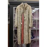 A 1930's grey squirrel cape, full length,