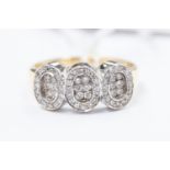 An 18ct gold and diamond dress ring, size O½, gross weight approx 5.