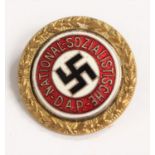 Reproduction WW2 Third Reich Goldenes Ehrenzeichen der NSDAP. Golden Party Membership badge.