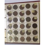 British penny and half penny collection in folders