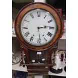 A mid 19th Century walnut veneered eight day wall clock,