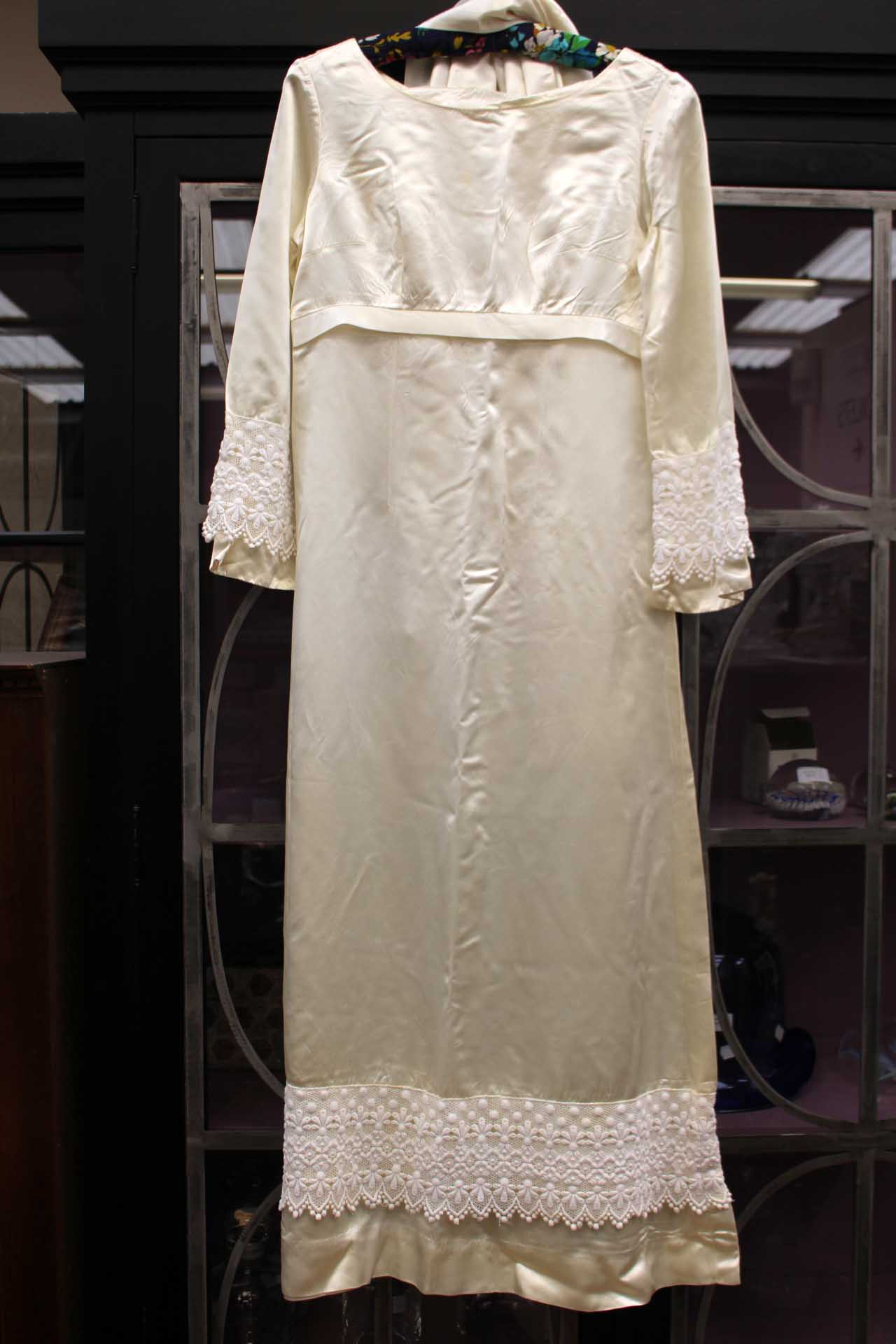 A fifty year old wedding dress,