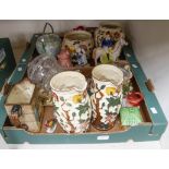 A collection of 20th Century mixed ceramics to include; water jugs;