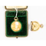 A 19th Century 15ct gold cased pocket watch, the engraved dial with polished chapter ring,