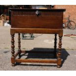 A Late 19th Century Oak Bible Box