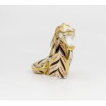 A Royal Crown Derby Seahorse paperweight, designed by June Branscombe, gilt stopper,