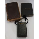 New Testament Bible 1878 with common prayer book and pair of Hymns and prayers in original case