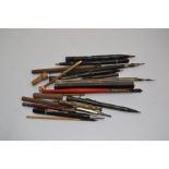Propelling pencils, biro's, dip pens, treen,