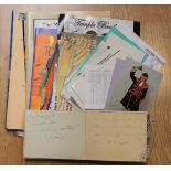 Autograph album and small quantity of programmes, including Chas & Dave, Petula Clark, Faith Brown,