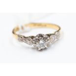 A diamond solitare ring, diamond approx 0.30ct, 18ct gold, size N, total gross weight approx 2.